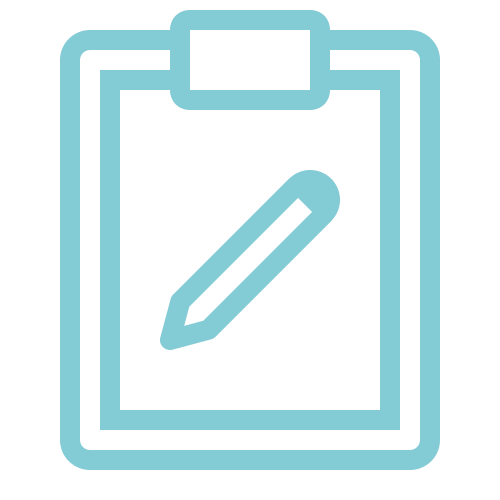 Clipboard and pencil icon representing personalised planning