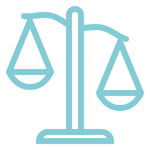 Balance scales icon representing fairness and equality