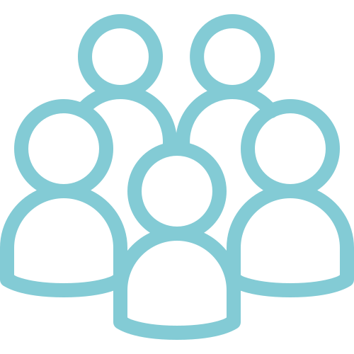 Group of people icon representing community participation